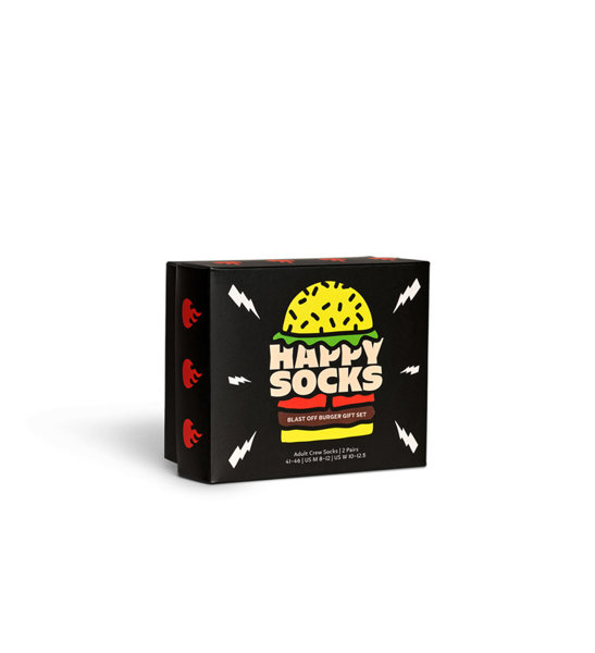 Zestaw skarpetek Happy Socks 2-Pack Blast Off Burger  Gift Set P000310